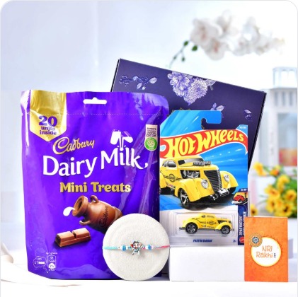 Rakhi Chocolate & Car Gift Box — Kids & Cartoon Rakhis